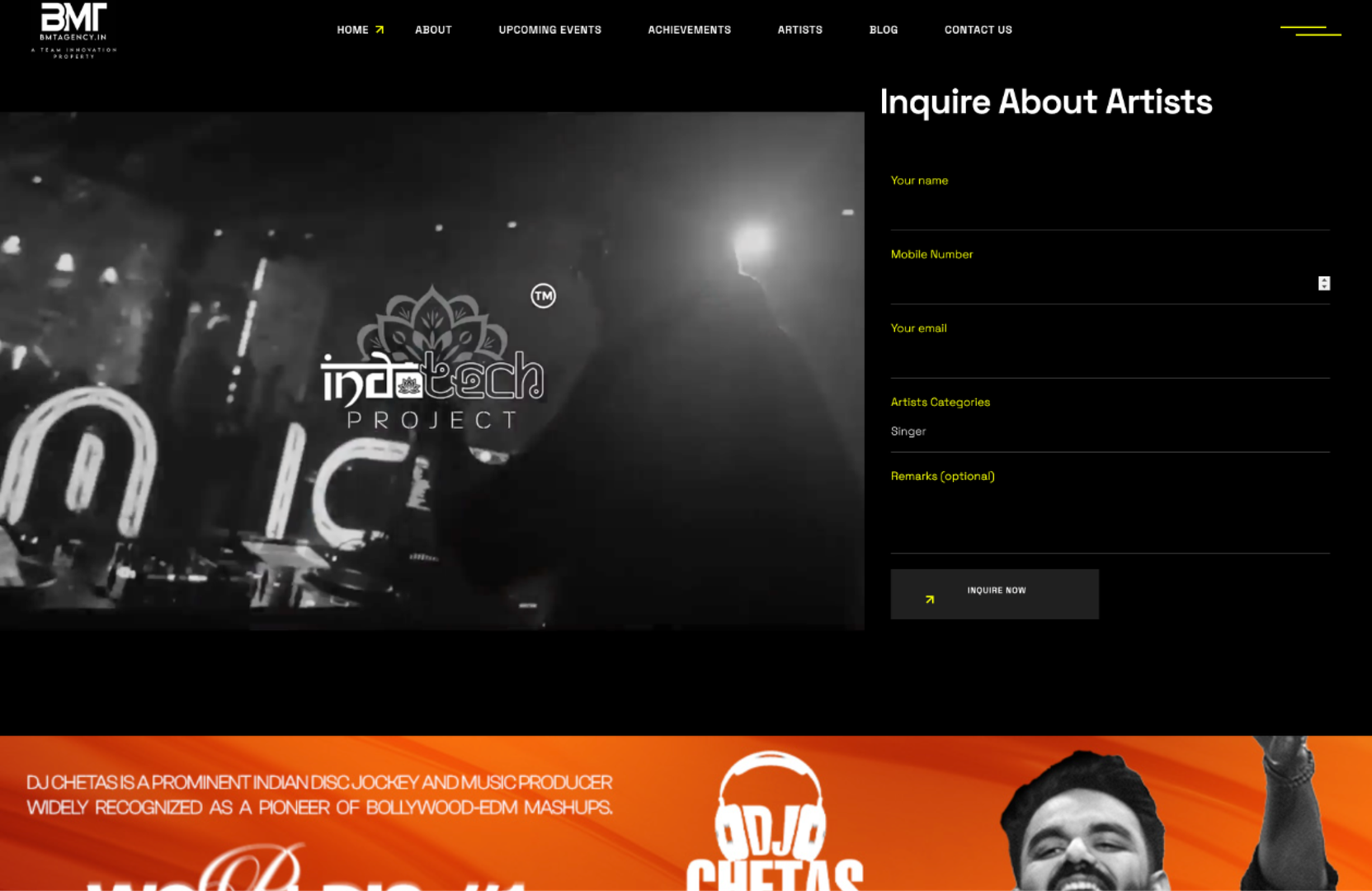 BMT Agency brand identity and digital presence