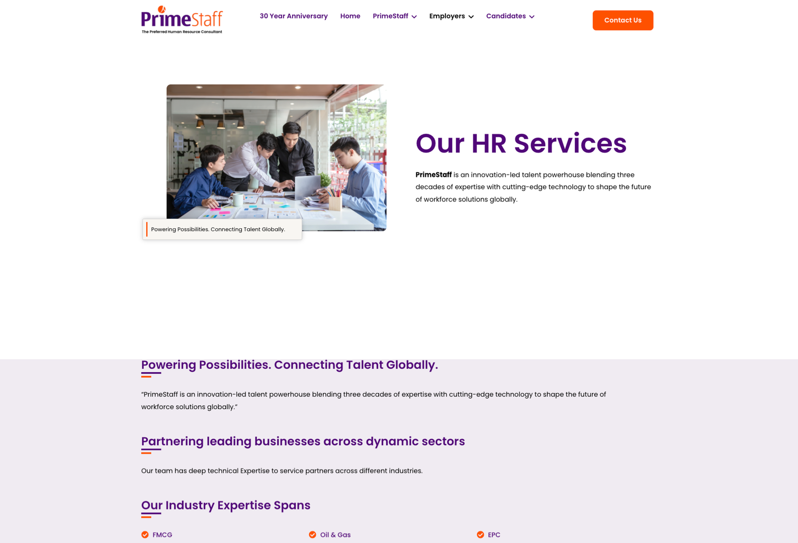 PrimeStaff HR consultancy digital platform