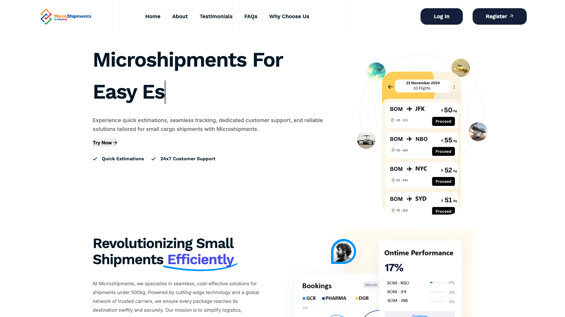 Microshipments — product screenshot